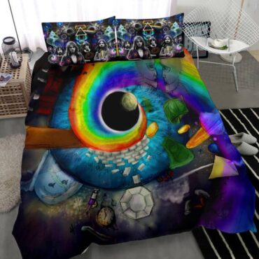 Pink Floyd Album Collage Art Bedding Set
