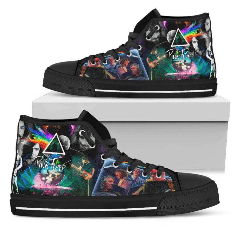 Members Art Collage Dark Side Of the Moon - Pink Floyd Canvas Shoes Members Art Collage Dark Side Of the Moon - Pink Floyd Canvas Shoes