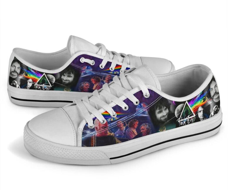 Members Art Collage Dark Side Of the Moon - Pink Floyd Canvas Shoes Members Art Collage Dark Side Of the Moon - Pink Floyd Canvas Shoes