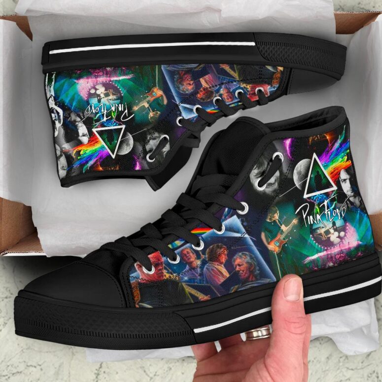 Members Art Collage Dark Side Of the Moon - Pink Floyd Canvas Shoes Members Art Collage Dark Side Of the Moon - Pink Floyd Canvas Shoes