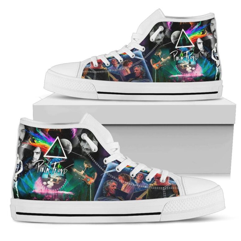 Members Art Collage Dark Side Of the Moon - Pink Floyd Canvas Shoes Members Art Collage Dark Side Of the Moon - Pink Floyd Canvas Shoes