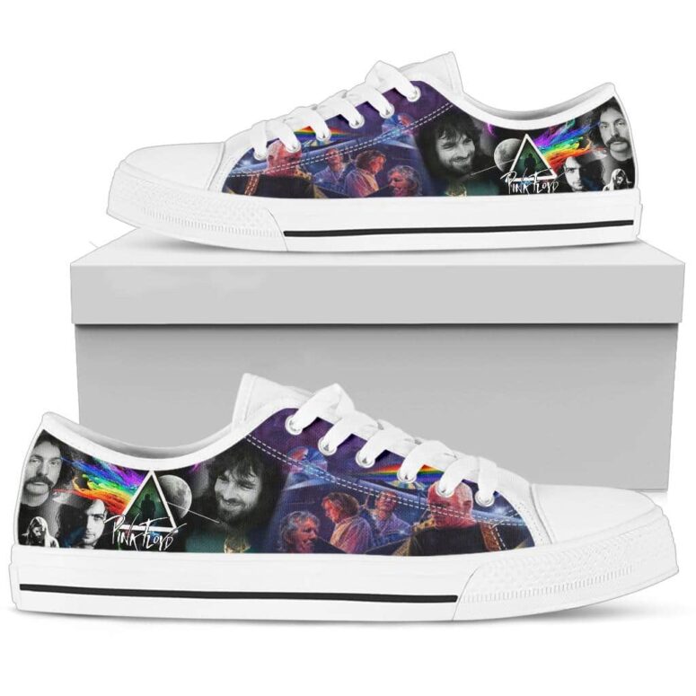 Members Art Collage Dark Side Of the Moon - Pink Floyd Canvas Shoes Members Art Collage Dark Side Of the Moon - Pink Floyd Canvas Shoes