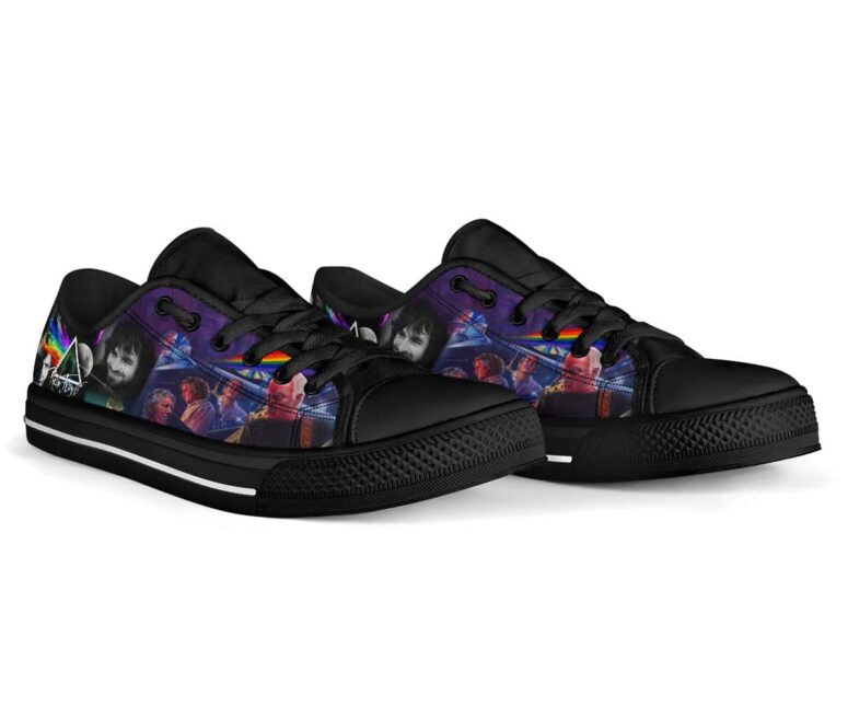 Members Art Collage Dark Side Of the Moon - Pink Floyd Canvas Shoes Members Art Collage Dark Side Of the Moon - Pink Floyd Canvas Shoes