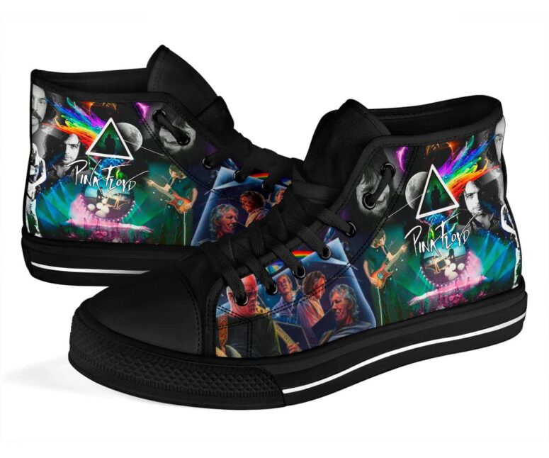 Members Art Collage Dark Side Of the Moon - Pink Floyd Canvas Shoes Members Art Collage Dark Side Of the Moon - Pink Floyd Canvas Shoes