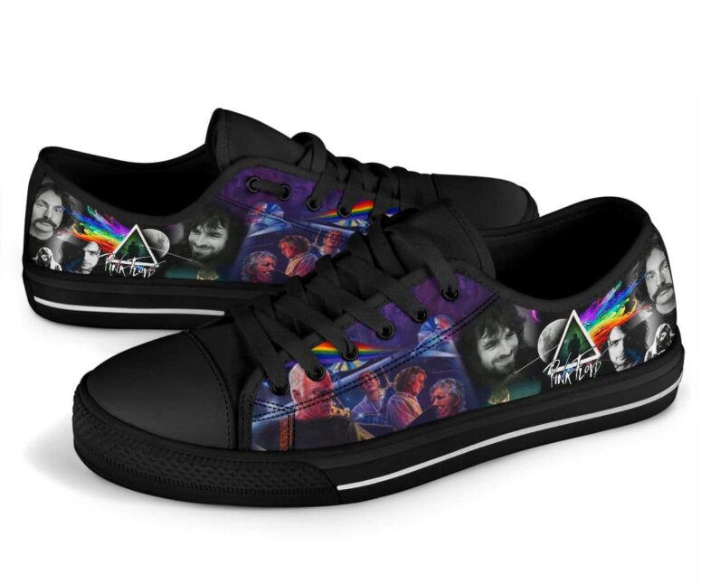 Members Art Collage Dark Side Of the Moon - Pink Floyd Canvas Shoes Members Art Collage Dark Side Of the Moon - Pink Floyd Canvas Shoes