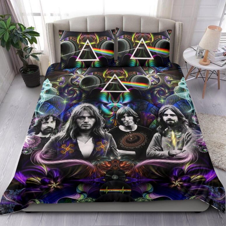 Dark Side Of The Moon Psychedelic Abstract Art Pink Floyd Bedding Set Dark Side Of The Moon Psychedelic Abstract Art Pink Floyd Bedding Set