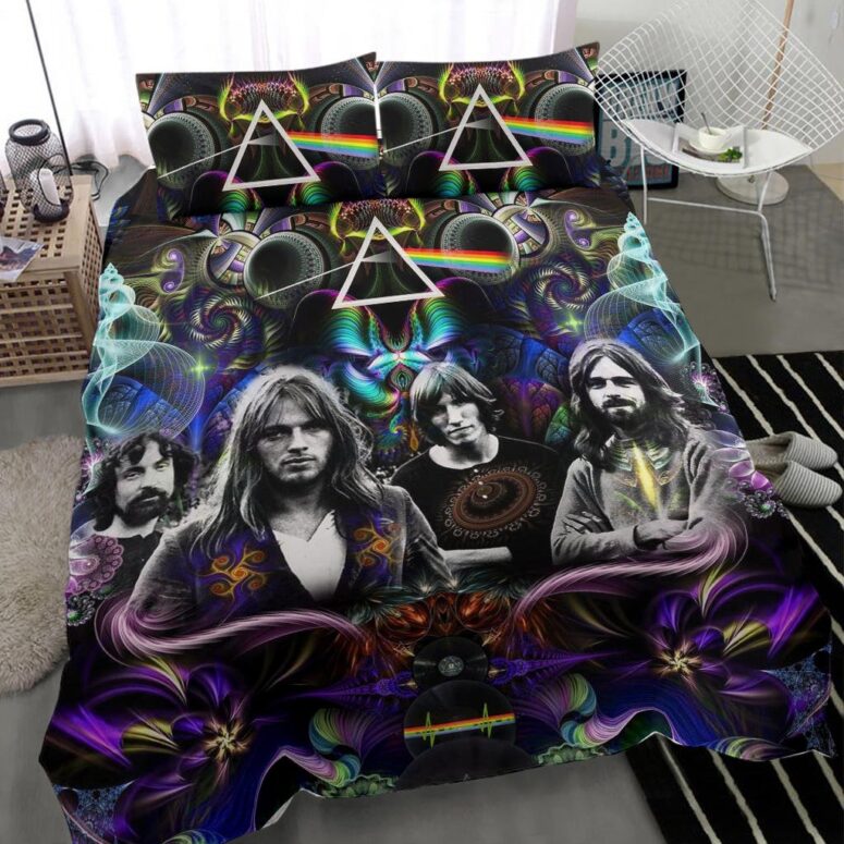 Dark Side Of The Moon Psychedelic Abstract Art Pink Floyd Bedding Set Dark Side Of The Moon Psychedelic Abstract Art Pink Floyd Bedding Set