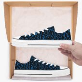 Rock Cosmic Psychedelic Blue – Pink Floyd Low Top Retro Canvas Shoes Mockup - OtherBrick