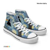 Starry Night Dark Side Of The Moon Van Gogh – Pink Floyd White Retro - OtherBrick