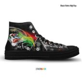 Wish You Were Here Two Lost Souls Swimming In A Fishbowl – Pink Floyd Black Retro Hightop - OtherBrick