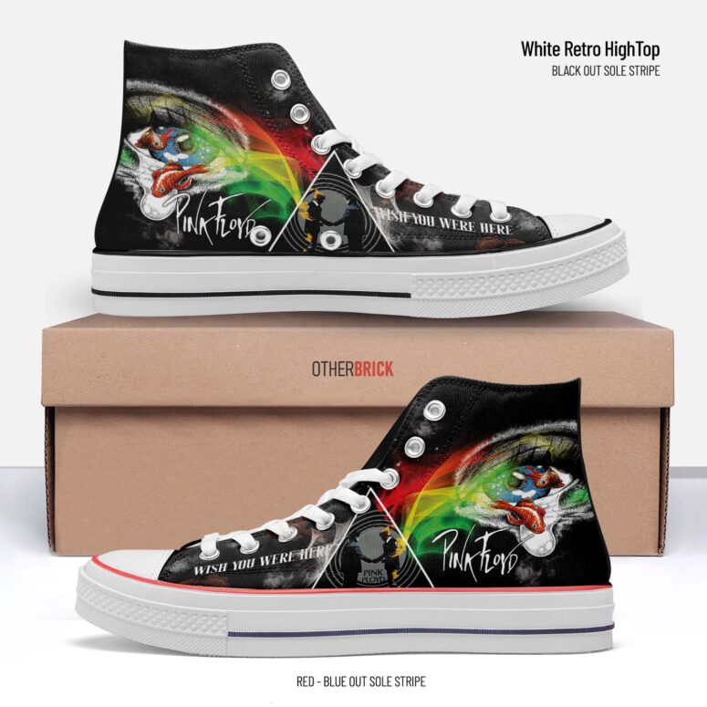 Wish You Were Here Two Lost Souls Swimming In A Fishbowl - Pink Floyd Canvas Shoes