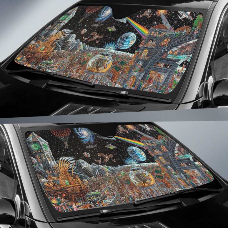 Echoes From The Darkside Of The Moon Pink Floyd Auto Sun Shade Echoes From The Darkside Of The Moon Pink Floyd Auto Sun Shade