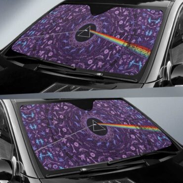 Pink Floyd Dark Side of the Moon Album Psychedelic Auto Sun Shade