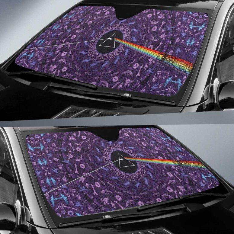 Pink Floyd Dark Side of the Moon Album Psychedelic Auto Sun Shade