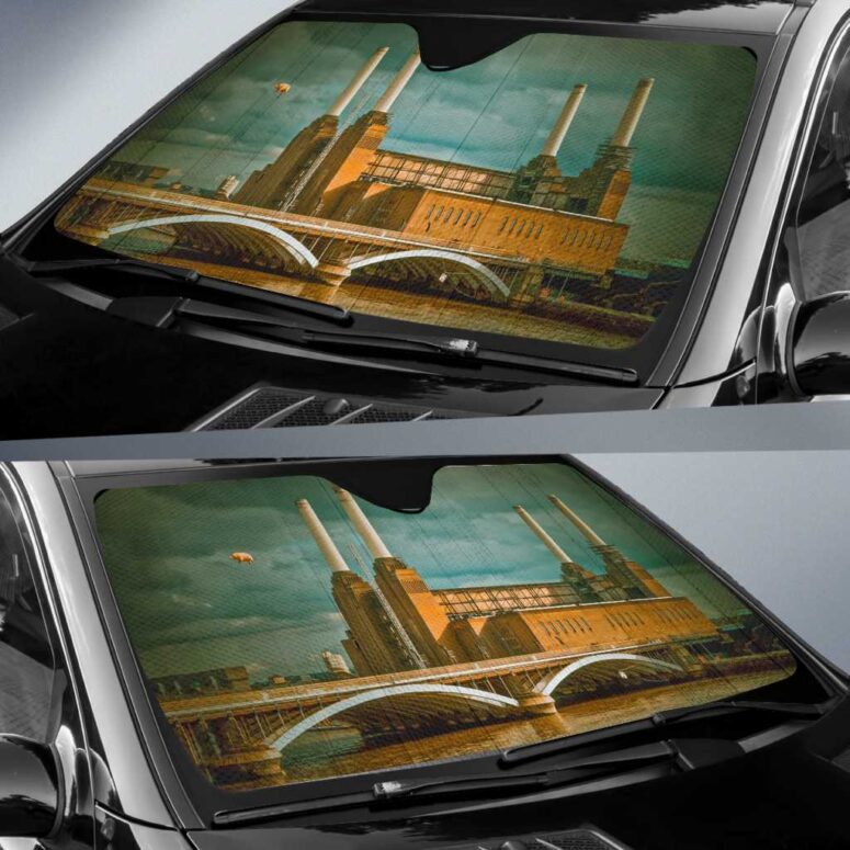 Flying Pig at Battersea Power Station Pink Floyd Auto Sun Shade Flying Pig at Battersea Power Station Pink Floyd Auto Sun Shade