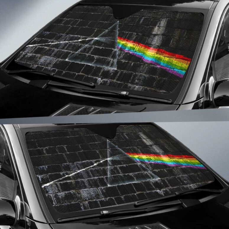 The Dark Side Of The Moon In The Wall Art Pink Floyd Auto Sun Shade The Dark Side Of The Moon In The Wall Art Pink Floyd Auto Sun Shade