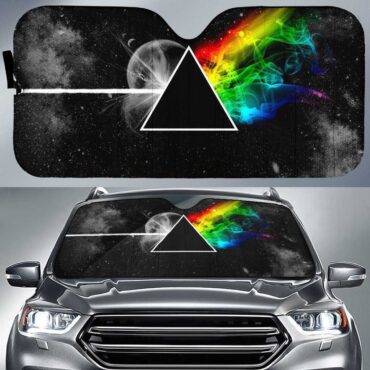 Dark Side Of the Moon in Space Pink Floyd Auto Sun Shade Dark Side Of the Moon in Space Pink Floyd Auto Sun Shade