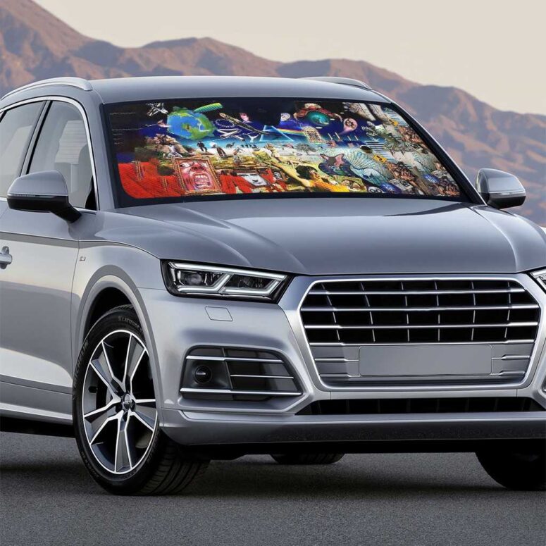 Music is always by your side - Pink Floyd Auto Sun Shade Music is always by your side - Pink Floyd Auto Sun Shade
