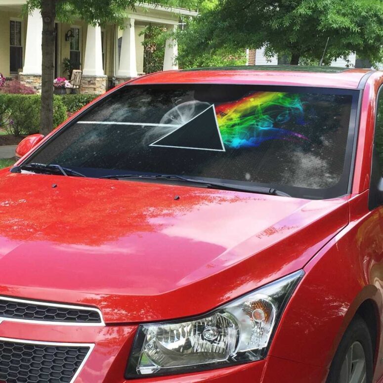 Dark Side Of the Moon in Space Pink Floyd Auto Sun Shade