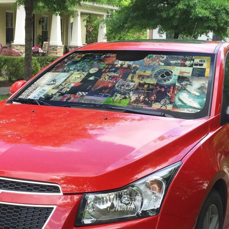 Pink Floyd Albums Collage Auto Sun Shade