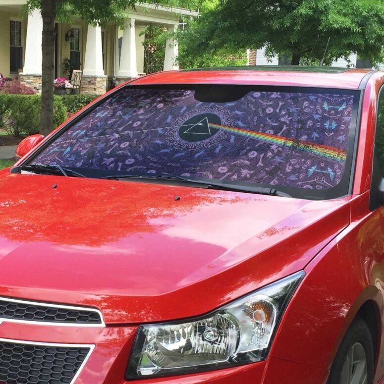 Pink Floyd Dark Side of the Moon Album Psychedelic Auto Sun Shade
