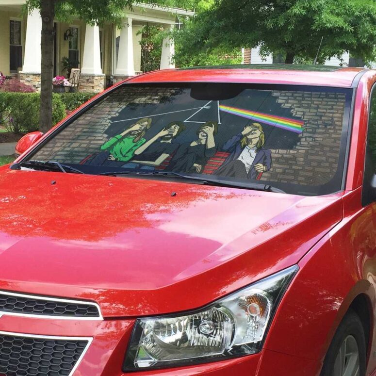 Pink Floyd Facepalm Auto Sun Shade Pink Floyd Facepalm Auto Sun Shade
