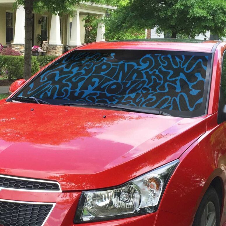 Pink Floyd Logo Cosmic psychedelic Art Auto Sun Shade