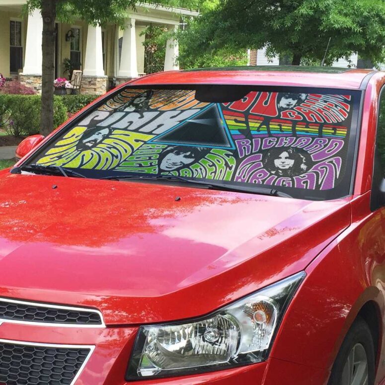 Pink floyd Member Art Full Color Auto Sun Shade Pink floyd Member Art Full Color Auto Sun Shade
