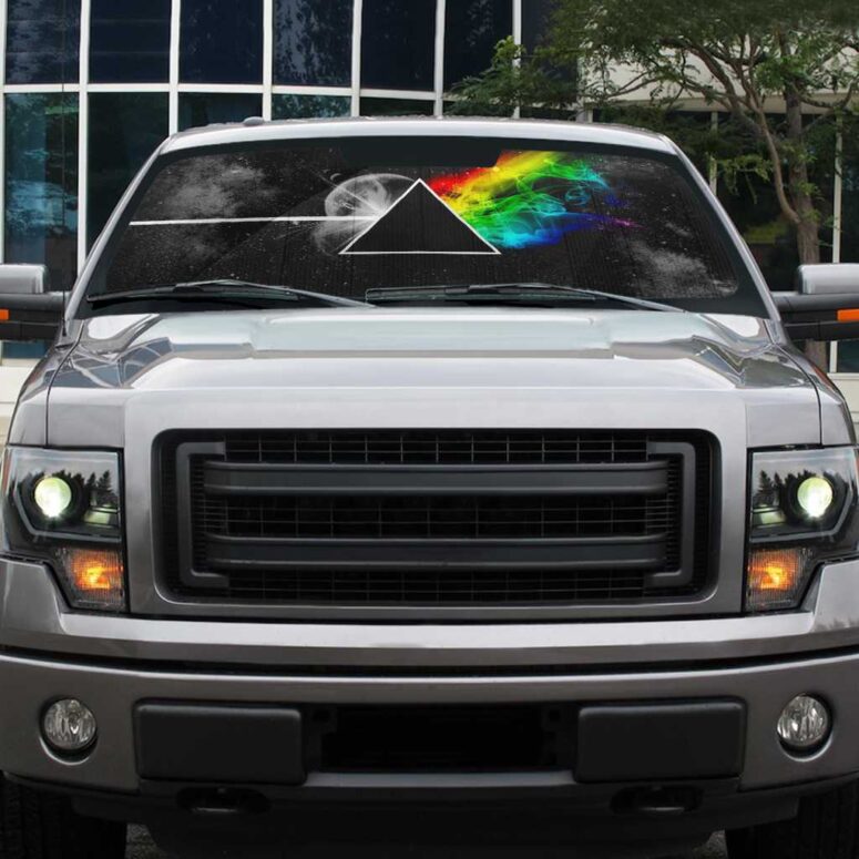Dark Side Of the Moon in Space Pink Floyd Auto Sun Shade