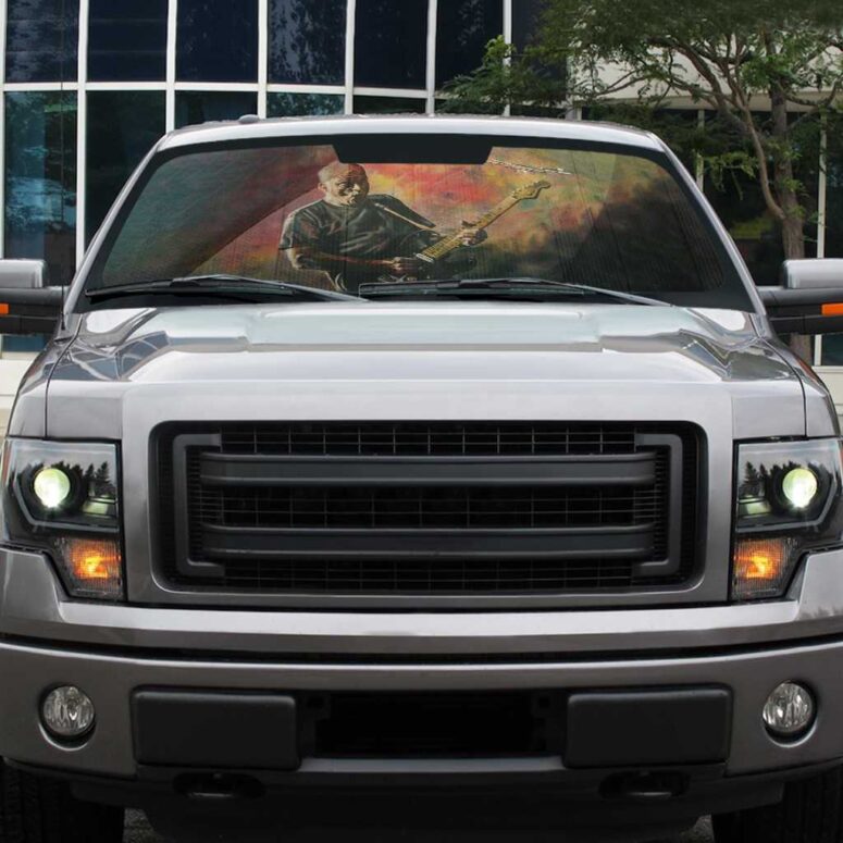 David Gilmour Painting Art Pink Floyd Auto Sun Shade