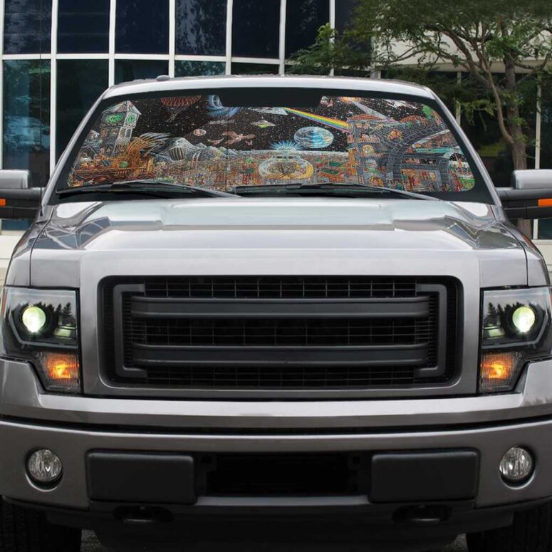 Echoes From The Darkside Of The Moon Pink Floyd Auto Sun Shade Echoes From The Darkside Of The Moon Pink Floyd Auto Sun Shade