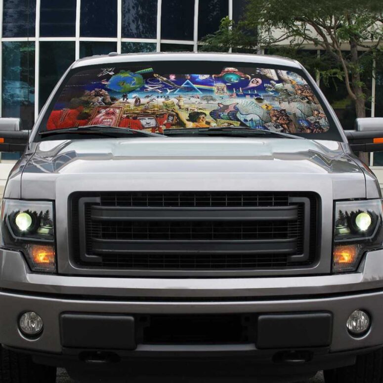 Music is always by your side - Pink Floyd Auto Sun Shade Music is always by your side - Pink Floyd Auto Sun Shade