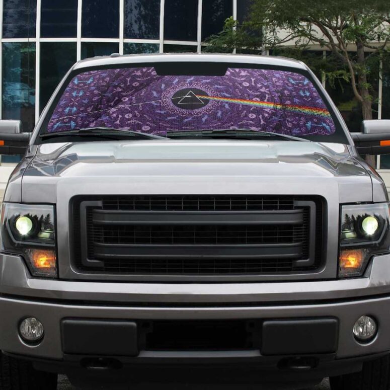 Pink Floyd Dark Side of the Moon Album Psychedelic Auto Sun Shade