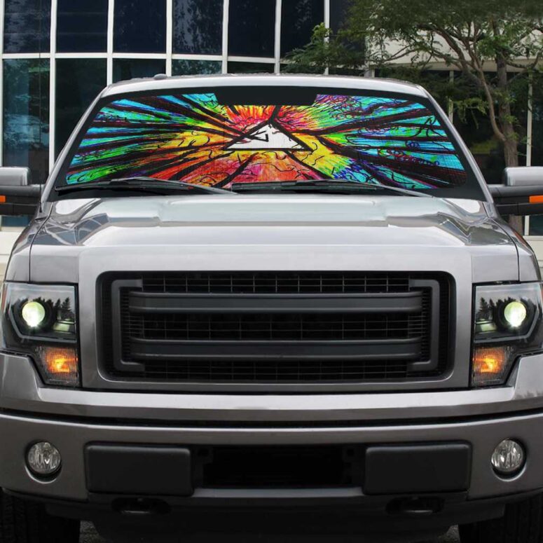 Pink Floyd Psychedelic Auto Sun Shade Pink Floyd Psychedelic Auto Sun Shade