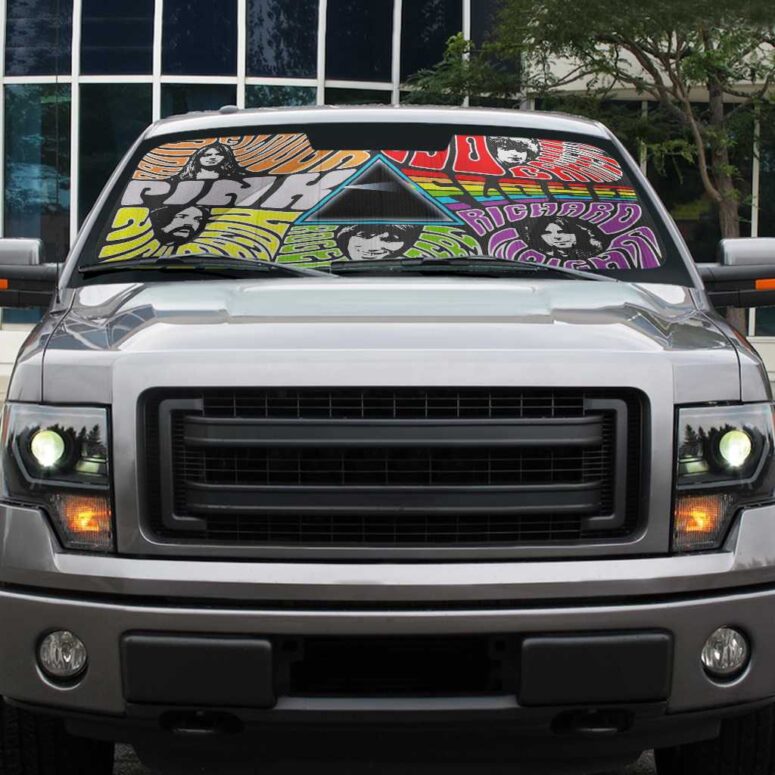 Pink floyd Member Art Full Color Auto Sun Shade Pink floyd Member Art Full Color Auto Sun Shade