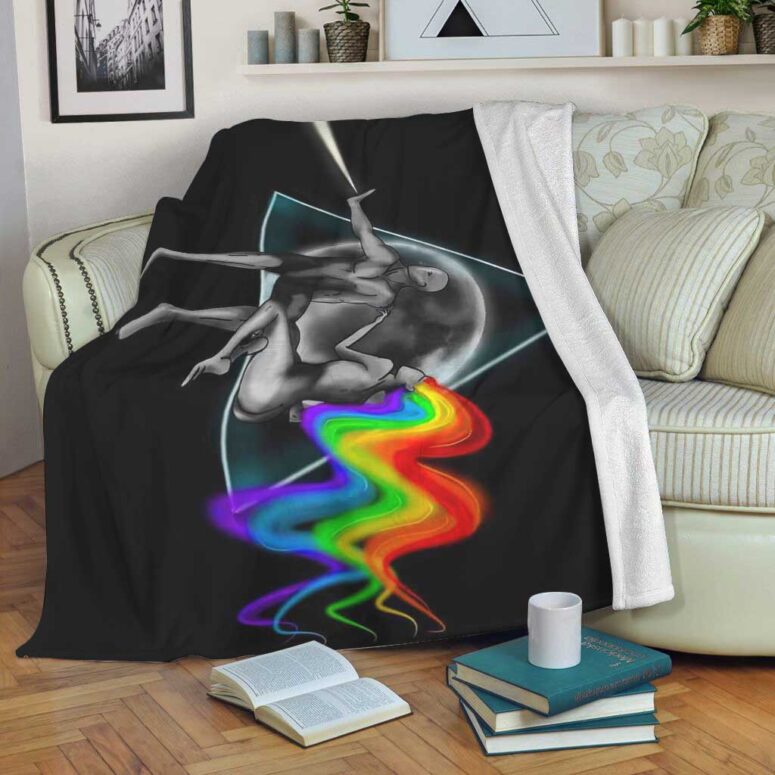 Pink Floyd Fleece Blanket - Adam Eva Pink Floyd Premium Pink Floyd Fleece Blanket - Adam Eva Pink Floyd Premium