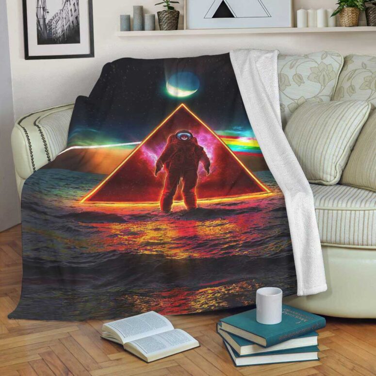 Pink Floyd Fleece Blanket - Astronaut Dark Side Of The Moon Premium