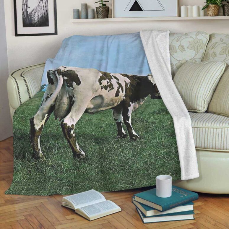 Pink Floyd Fleece Blanket - Atom Heart Mother Premium Pink Floyd Fleece Blanket - Atom Heart Mother Premium