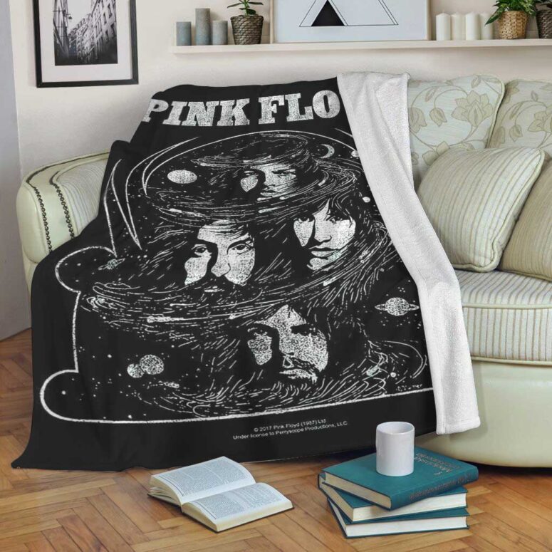Pink Floyd Fleece Blanket - Cosmic Faces Premium