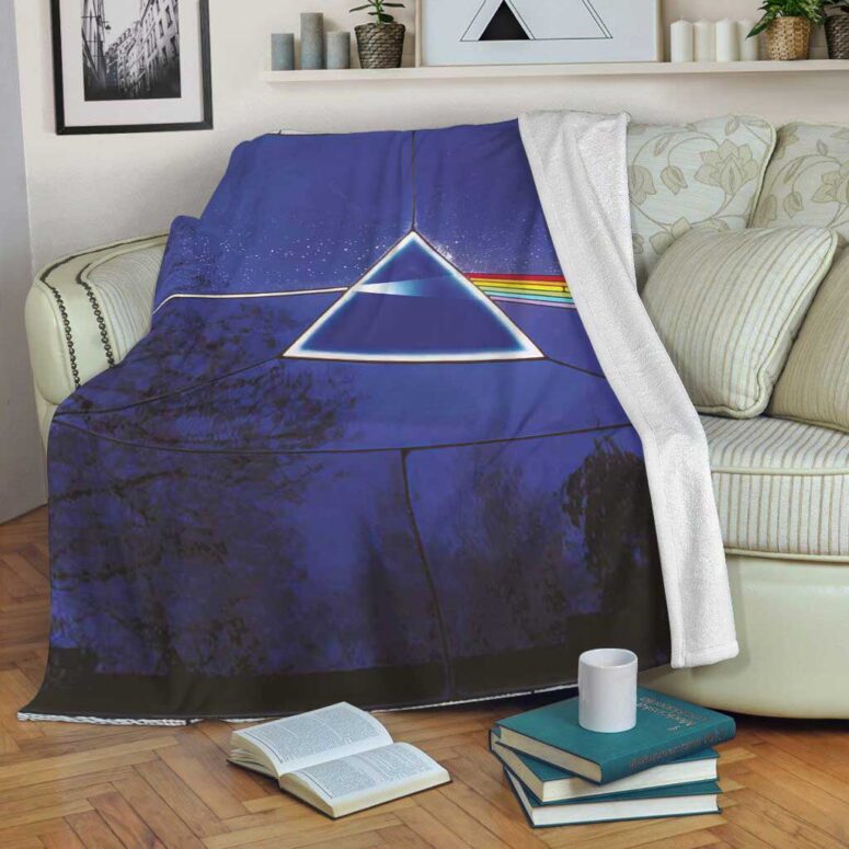 Pink Floyd Fleece Blanket - Dark Side of the Moon 30th Anniversary Remastered Premium Pink Floyd Fleece Blanket - Dark Side of the Moon 30th Anniversary Remastered Premium