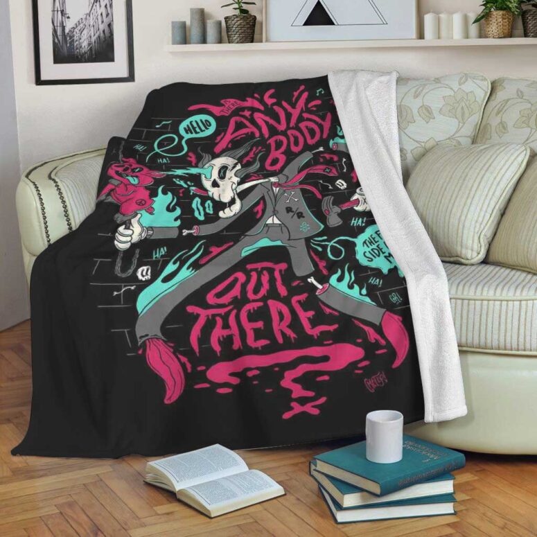 Pink Floyd Fleece Blanket - Is there anybody out there Fan Art Premium Pink Floyd Fleece Blanket - Is there anybody out there Fan Art Premium