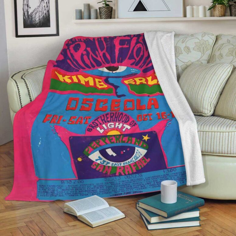 Pink Floyd Fleece Blanket - Kimberly Osceola Pepperland San Rafael Premium