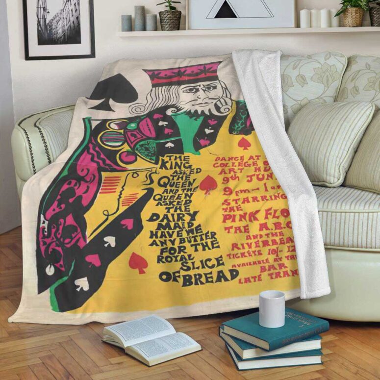 Pink Floyd Fleece Blanket - King of Spades The Pink Floyd Promo Vintage Premium Pink Floyd Fleece Blanket - King of Spades The Pink Floyd Promo Vintage Premium