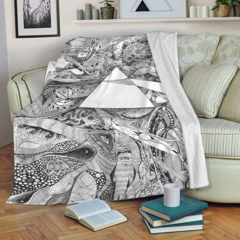 Pink Floyd Fleece Blanket - Memories Fan Art Premium Pink Floyd Fleece Blanket - Memories Fan Art Premium