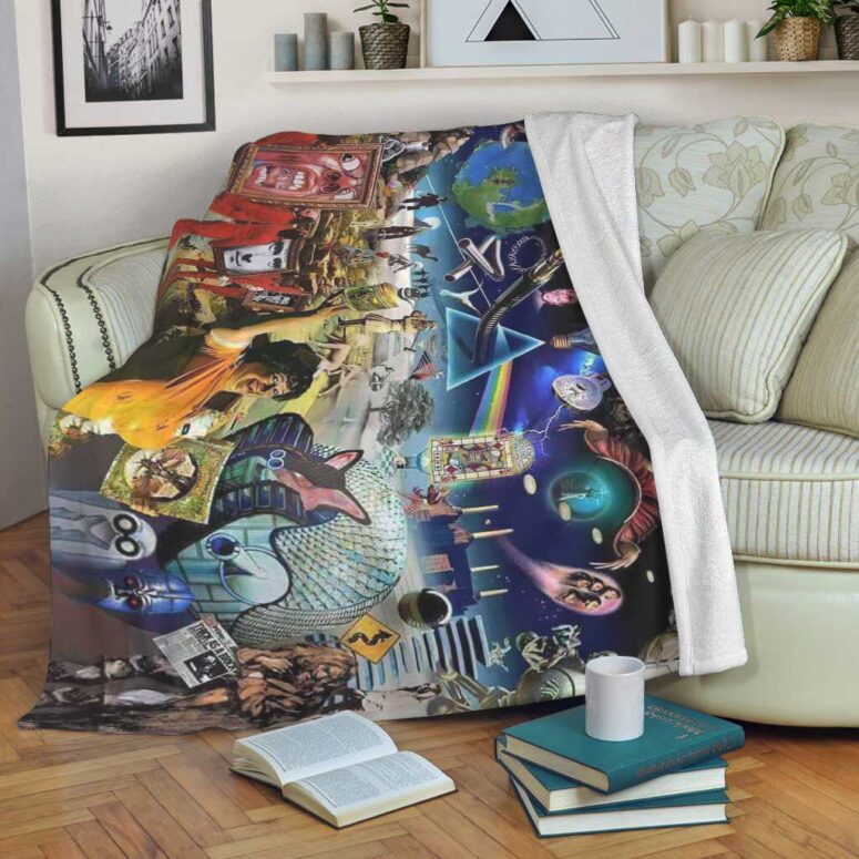 Pink Floyd Fleece Blanket - Music is always by your side Premium
