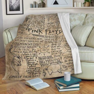 Pink Floyd Fleece Blanket - Draft Paper Art Premium