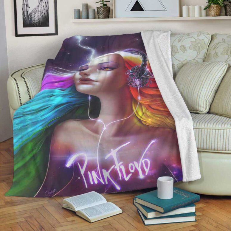 Pink Floyd Fleece Blanket - Lady Art Premium