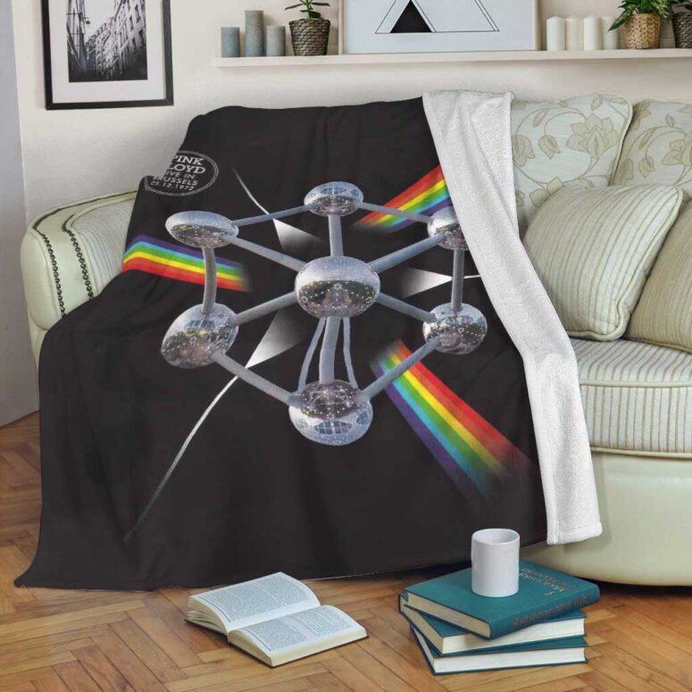 Pink Floyd Fleece Blanket - Live In Brussels Premium Pink Floyd Fleece Blanket - Live In Brussels Premium