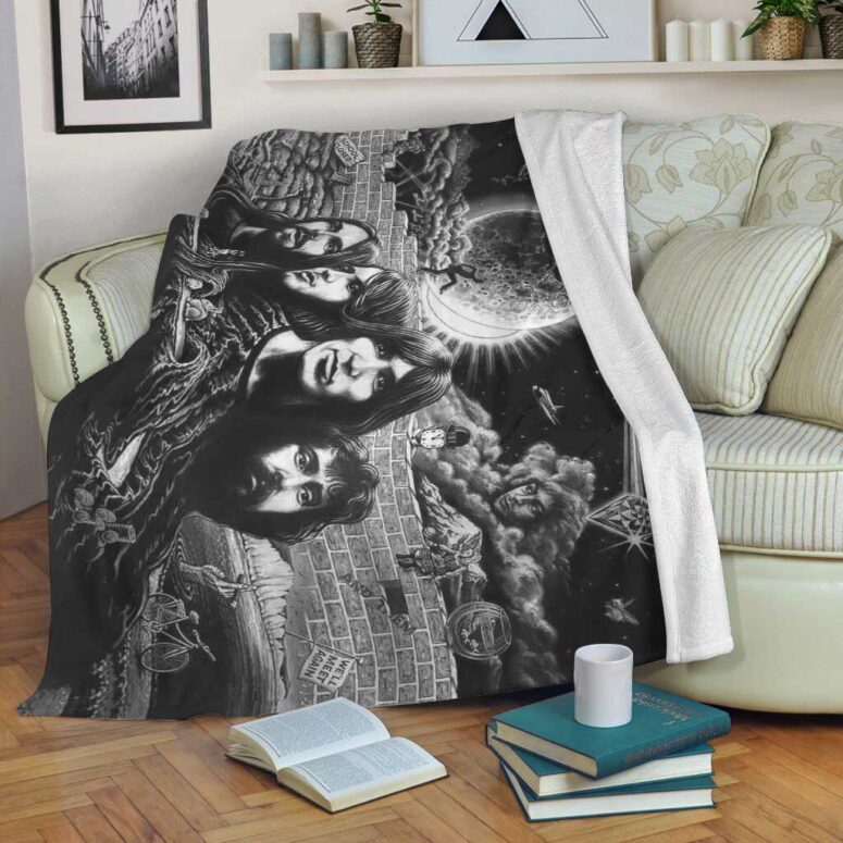 Pink Floyd Fleece Blanket - Psychedelism Premium Pink Floyd Fleece Blanket - Psychedelism Premium