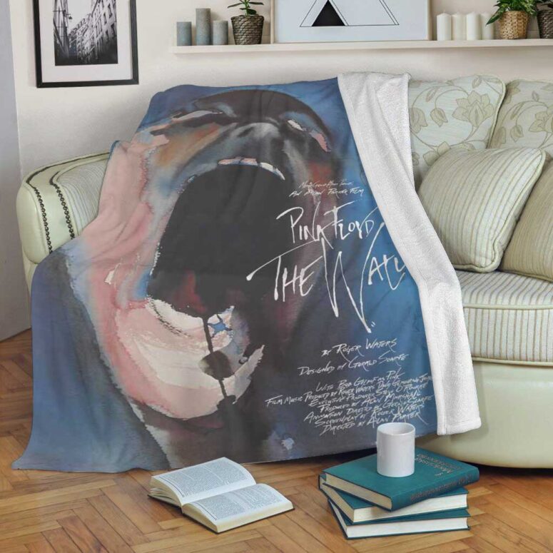 Pink Floyd Fleece Blanket - The Wall 1982 Art Premium Pink Floyd Fleece Blanket - The Wall 1982 Art Premium